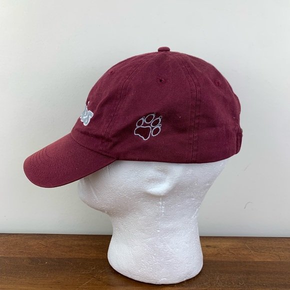 Arizona Coyotes NHL Hat Cap Spellout Paw Strapback Adjustable Maroon Silver - Picture 3 of 8